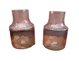 Stijlvolle Glazen Vaas met Structuur zachtroze