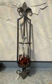 Eyecatcher voor aan de wand: Handmade wandhouder met olielamp (69 cm)