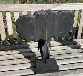 OLIFANTEN KOP OP STANDAARD ZWART 46 cm nr. 1