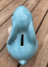 SPAARPOT KONIJN JONGEN GROOT 15 CM GEBOORTE CADEAU