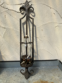 Eyecatcher voor aan de wand: Handmade wandhouder met olielamp (69 cm)