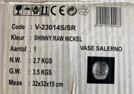 VAAS SHINNY RAW NICKEL SALERNO 31X31X13 cm