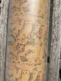 INPAKPAPIER CADEAUPAPIER ROL 220 meter 57 CM KATTEN