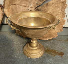 FLOWERPOT DECORATIE SCHAAL OP VOET GOLD 24,5 cm