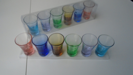 SHOTGLAASJES 6 DLG SET DIVERSE KLEUREN