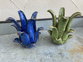WAXINEHOUDER ALOË VERA IN DONKER BLAUW 15 cm