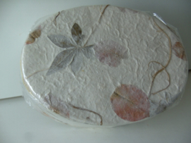 EXCLUSIEVE VERPAKKINGEN MULBERRY PAPIER 3 DLG SET OVAAL WIT BLAD