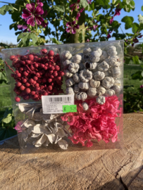 DECORATIE MATERIAAL ROOD WIT MIX BOX