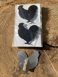 KIP KNIJPERS MET MAGNEETJES SET 2 STUKS ZWART