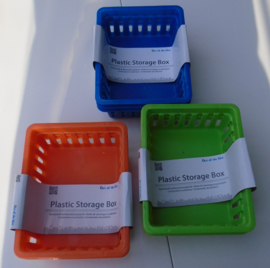 PLASTIC KORFJES 3 KLEUREN SET 3 STUKS