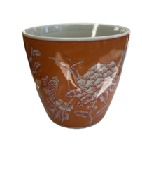 BLOEMPOT ORANJE NAAR CHINEES VOORBEELD 13 CM