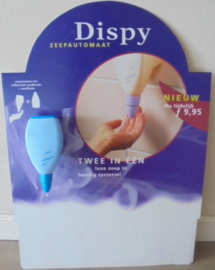 ZEEPDISPENSER BLAUW WANDMONTAGE DISPY INCL HANDZEEP 100% NATUURLIJK.