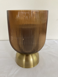 WINDLICHT LOIS (24 CM) AMBER RIVERDALE NIEUW