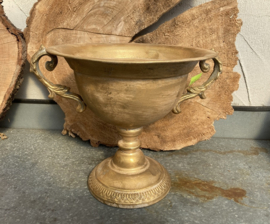 FLOWERPOT DECORATIE SCHAAL OP VOET GOLD 24,5 cm