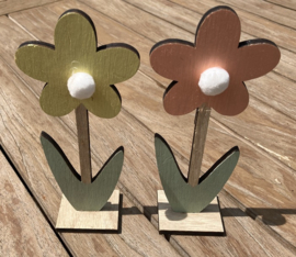 HOUT DECO BLOEMEN SET NR 163 NIEUW