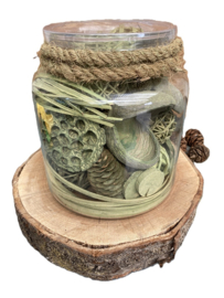 DECO GLAS BOTTLE FLORA 310 GREEN