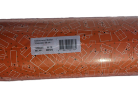 INPAKPAPIER CADEAUPAPIER SUPER ROL 50 CM ORANJE PAKJES