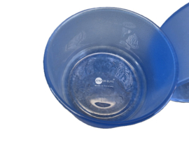 GLAZEN KOMMETJES IN BLAUW 4 stuks