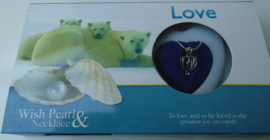 UNIEK GIFT LOVE PEARL LOVE BLAUW IN PRACHTIGE VERPAKKING.