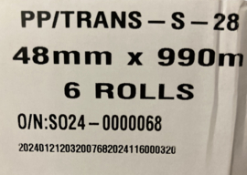 TRANSPARANTE (MACHINE) TAPE 48 mm SUPER ROL 990 MTR 4 ROLLEN