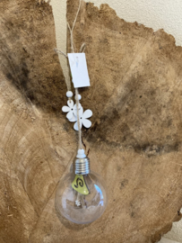 HOUT DECO 190 PADDENSTOELEN IN LAMP MET BLOEMEN