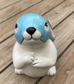 SPAARPOT KONIJN JONGEN GROOT 15 CM GEBOORTE CADEAU