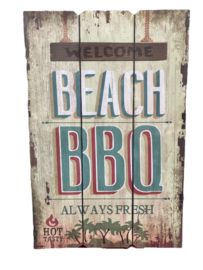 BEACH BBQ ALWAYS FRESH WANDDECORATIE