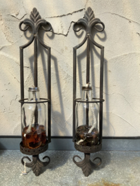 Eyecatcher voor aan de wand: Handmade wandhouder met olielamp (69 cm)