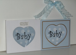 BABY BLAUW KRAAMKADO, WANDDECORATIE Appletree