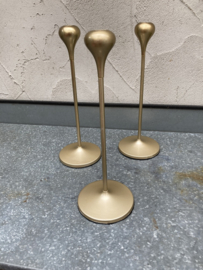 PRACHTIGE GOUDEN DINERKANDELAARS (Set van 3) 31 cm