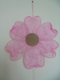 BLOEMEN GUIRLANDE PAPIER IN ROZE 145 CM