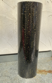 INPAKPAPIER CADEAUPAPIER ROL 50 CM MET OPDRUK ZWART GOUD