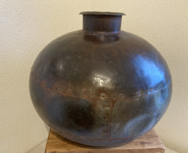 BOL KRUIK KRUIKVAAS METAAL OUD DECO DIA 37 cm