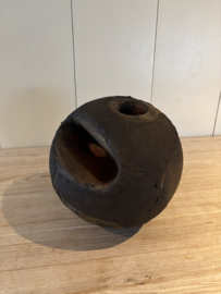 Antieke houten bowling/kegel bal