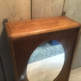 Jaren 60 teak spiegelkastje