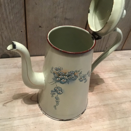 Koffiepot met lieve bloemetjes