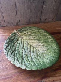 (Verkocht)Groen blad bord