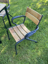 Satelliet stoelen met teakhout ( niet inklapbaar )