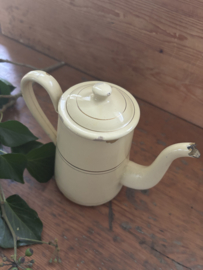 Kleine ecru koffie potje