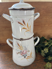 Grote gebloemde pot