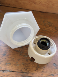 Rolvormige plafondlamp jaren 40/50