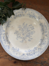 Engels lichtblauw bloemenbord