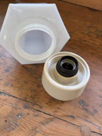 Rolvormige plafondlamp jaren 40/50