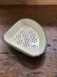 (Verkocht)Gootsteen bakje crème groen