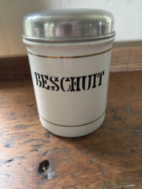 Beschuitbus wit emaille