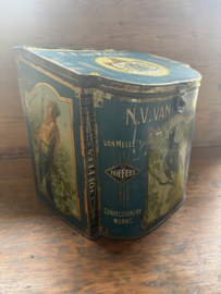 (Verkocht)Originele oude van Melle snoepblik