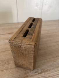 Houten spaarpot schuif