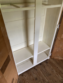 Witte brocante houten lockerkast