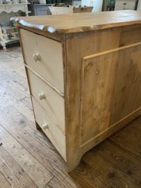 Ladenkastje met lades op de kopsekant.