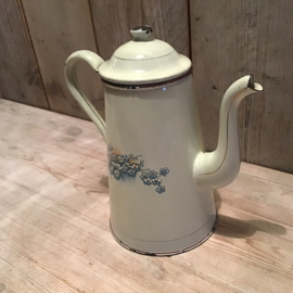 Koffiepot met lieve bloemetjes